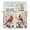 Red White, variant on Teal Blue Ombre Cream Tier Curtains, Modern Geometric Brown Aesthetic Light Filtering Kitchen Curtains, 2Pcs Rod Pocket Half Window Treatments Panels for Sink Cafe Cabinet Basement 27.5x45 Inches