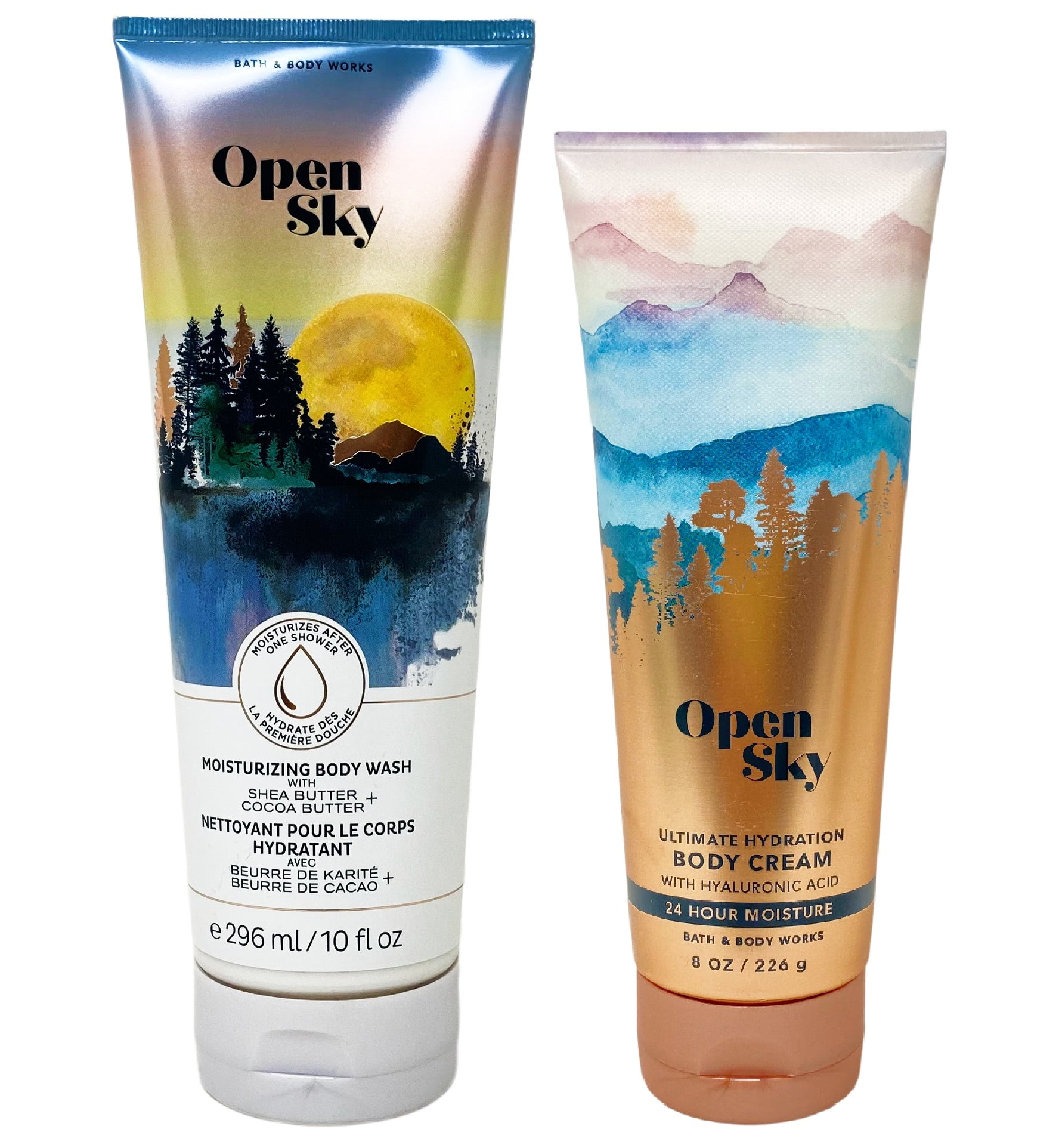 Bath and Body Works Open Sky Duo Gift Set Includes 10 fl oz / 295 mL