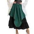 thumbnail image 5 of Women's Medieval Renaissance Costume Peasant Maxi Long Skirt Vintage Irregular Hem Victorian Ren Faire Skirt, 5 of 5