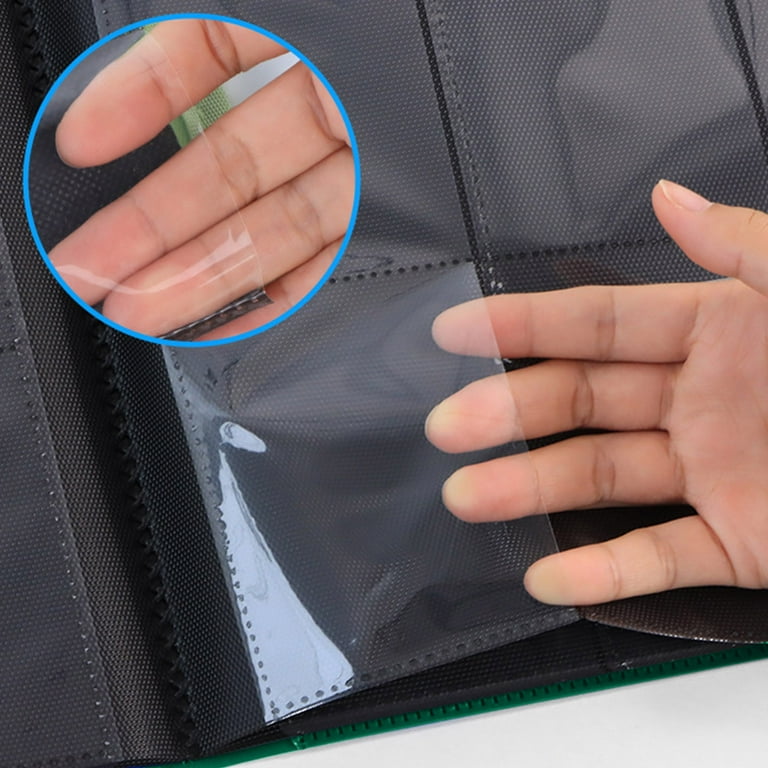 9-Pocket Trading Card Binder with 360 Side-Loading Pockets | Large Capacity Album for Sports Cards & Trading Cards | Waterproof Material with Elastic Strap | Holds Standard 2.5" X 3.5" Cards - Walmart.com 9-Pocket Trading Card Binder with 360 Side-Loading Pockets | Large Capacity Album for Sports Cards & Trading Cards | Waterproof Material with Elastic Strap | Holds Standard 2.5" X 3.5" Cards - Walmart.com