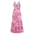 thumbnail image 6 of Youmylove Women Floral Maxi Dress Womens Summer Boho Print V Neck Sexy Camisole Dresses Plus Size Sleeveless Elegant Long Dress Beach Vacation Sundress, 6 of 6