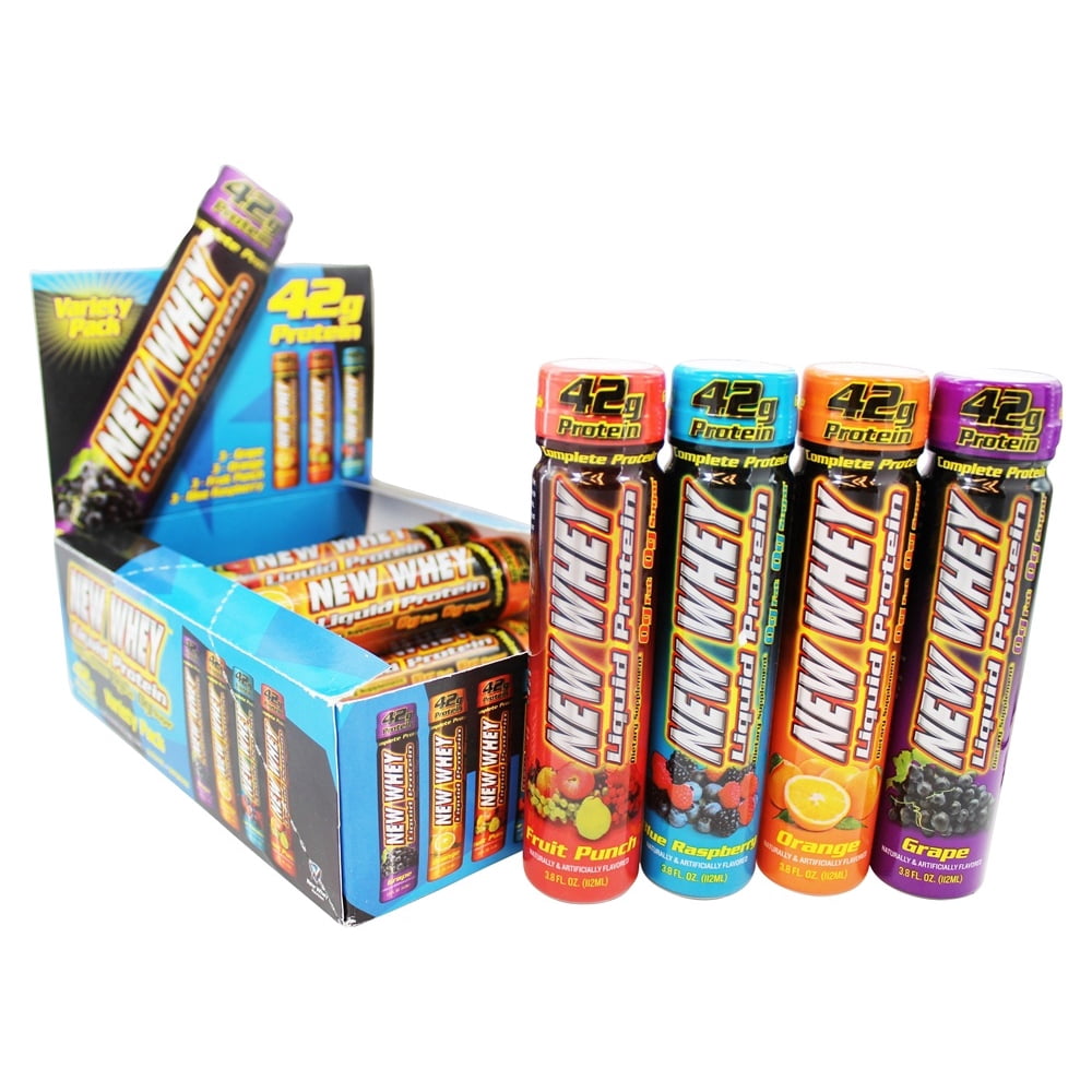 New Whey Liquid Protein 42g, Original Variety Pack, 3.8 fl oz, 12 count