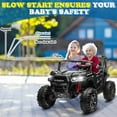 thumbnail image 5 of UBesGoo 24V Ride On Car UTV, 2WD/4WD 2 Seater Kid Electric Power Wheels with Remote Control, LED Lights, Spring Suspension, Music, Black, 5 of 10