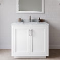 thumbnail image 2 of Wyndham Collection Miranda 36" Wood Single Bathroom Vanity in White/Nickel Trim, 2 of 6