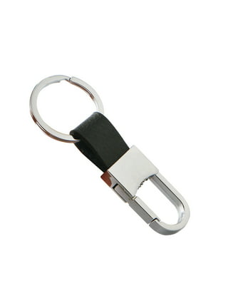 JUNTEX Stainless Steel Keyring Security Clip On Heavy Duty Belt Key Clip  Belt Keychain 2 Detachable Keyrings Belt Key Holder 