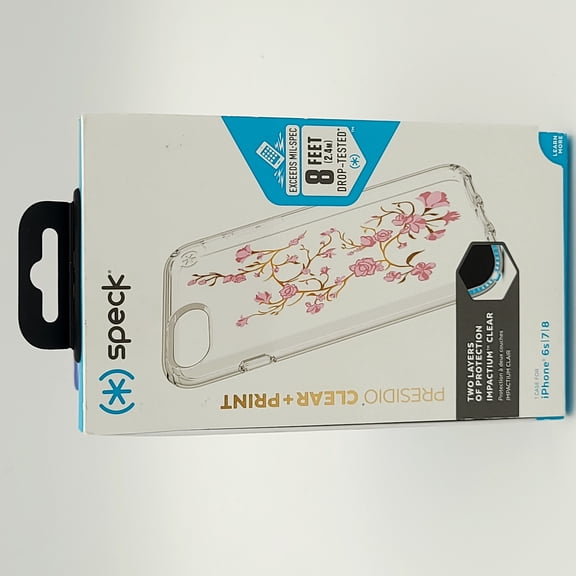 Speck GoldenBlossoms Presidio Clear Print Case - iPhone SE (2020)/8/7/6s