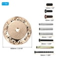 thumbnail image 2 of Uxcell Door Hole Cover Plate Zinc Alloy Wave Round Deadbolt Cover Plate Door Reinforcement Plate Gold Tone, 2 of 6