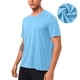 thumbnail image 1 of Ceisia Men's Slim Fit Short Sleeve Crew Neck Athletic T-shirt Quick Dry Solid Color Workout Top Light Blue M Gifts, 1 of 6