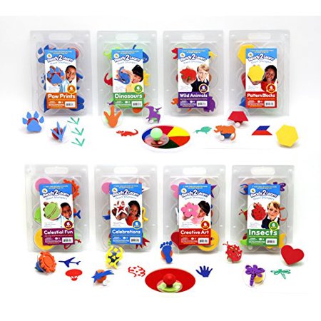 TINYMILLS Lot de 12 tampons auto-encreurs pour enfants Motif Narwhals