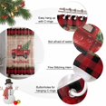 thumbnail image 6 of Christmas Truck Shower Curtain, Winter Xmas Tree Farmhouse Snowflake Plaid Waterproof Fabric Shower Curtains with 12 Hooks, Bathroom Curtain Set for Bathroom Accessories Decor, 60 x 72 Inches, 6 of 9