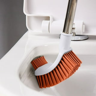 2pc Bending Toilet Brush Side Corner Cleaning Brush Bathroom