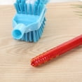 thumbnail image 5 of Raindrops Double Sided Toilet Brush Set with Long Handle for Cleaning Use in Bathroom Red Plastic 2pcs, 5 of 8