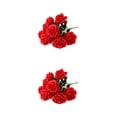 thumbnail image 4 of Kearding y apariencia realista flores artificiales inodoras y duraderas para la decoración del hogar de bricolaje sin riego amplia aplicación Rojo 2Conjunto, 4 of 6