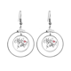 thumbnail image 1 of Un beso corazón cita handwrite Los pendientes cuelgan del aro de la joyería del círculo de la gota Unbranded M, 1 of 3