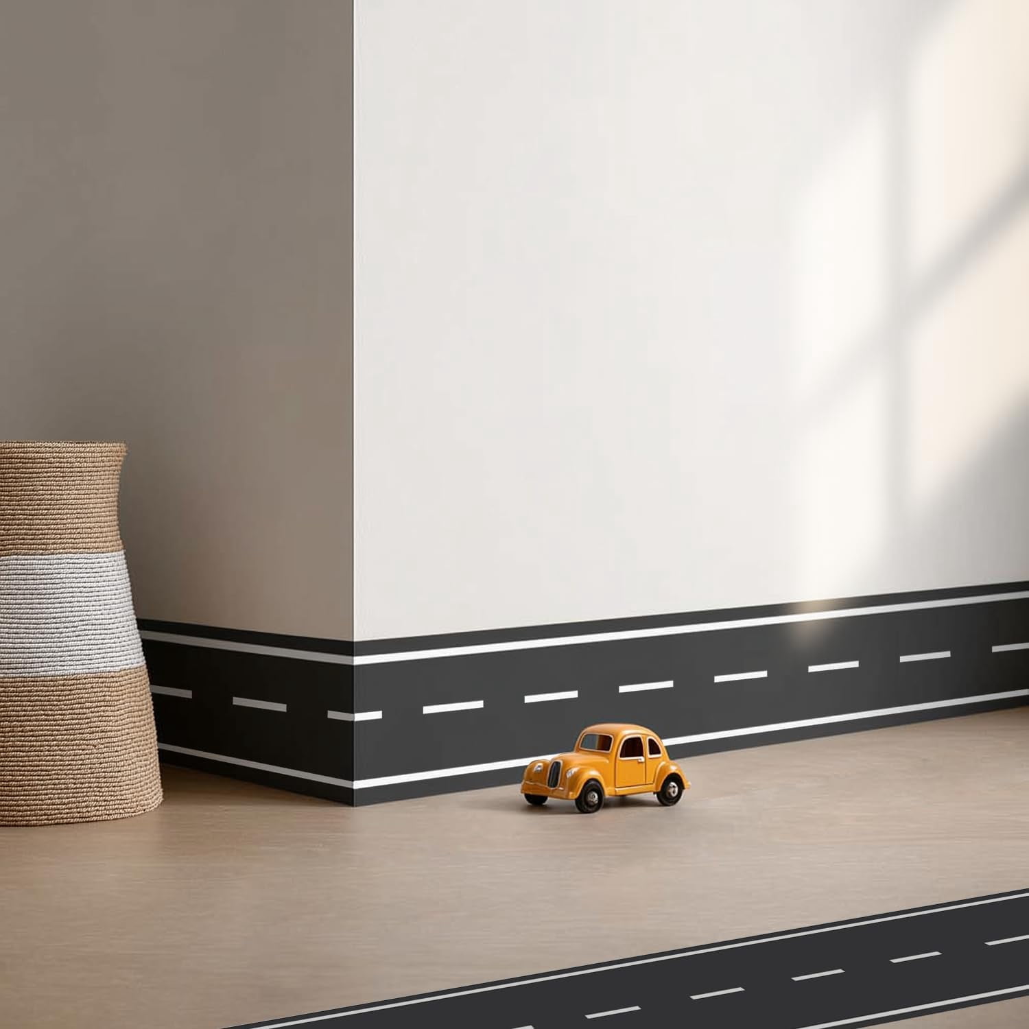 Wall Border Road Stickers Street Nursery Decor Boys Bedroom Decals Vehicle Removable Wallpaper Kids Room Vinyl Murals DIY Cute Decorations
