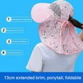 thumbnail image 4 of ✪ Womens Summer Outdoor Breathable Sunshade Fishing Caps Hats Floral Print Cap, 4 of 19