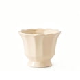 thumbnail image 2 of 4 Inch Round Ceramics Planter with Scalloped Rim,Mini Flowerpots with Drainage Plug for Indoor Outdoor Ferns Succulents, 2 of 6