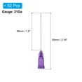thumbnail image 2 of 21 agujas de dispensación, 52 piezas de 1.5 pulgadas, agujas de dispensación de punta roma industrial con aguja de bloqueo Luer para rellenar tintas líquidas, adhesivos, aceites, morado, 2 of 7