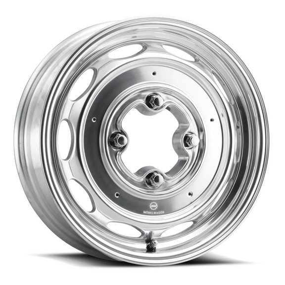 15x4.5 Mobelwagen 430P Interceptor Polished Wheel 4x130 (25mm)