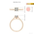thumbnail image 5 of ANGARA Natural 1 Ct. Diamond Solitaire Engagement Ring in 14K Rose Gold for Women (Ring Size: 3.5), 5 of 10