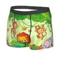 thumbnail image 5 of Goofa African Animals in the Jungle Printed Men's Boxer Briefs Underwear, Moisture-Wicking Underwear, Trunk,Soft and Breathable Cotton Underwear-Medium, 5 of 9
