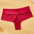 thumbnail image 2 of Kvture Lace Thongs Comfortable Women Lace Soft Thongs Panties No Show Floral Lace Panty Cheeky Soft Briefs for Daily XL, 2 of 3