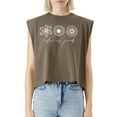 thumbnail image 5 of EcoLoom Life Is Good Daisy Cap Sleeve Muscle Crop Shirt Women Sleeveless Baby Tee, 5 of 5