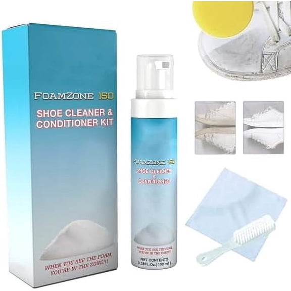 2024 New Shoe Cleaner Kit for Sneaker, White Shoe Foam Cleaner, Portable and Yellowing Removal for White Shoes