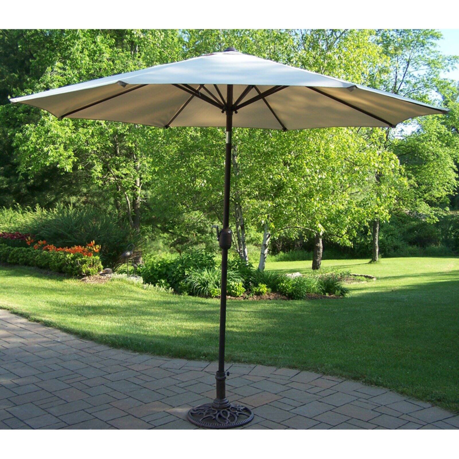 Oakland Living 9 ft. Tilting Umbrella and Stand - Walmart.com - Walmart.com