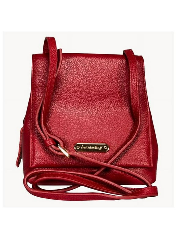 Leatherbay 50170 Oristano Shoulder Leather Bag - Red