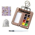 thumbnail image 2 of Hbdhejl Elegant Walnut Hued Mini Portable Solid Watercolor Paint Set For Creative Art Painting Artistic Inspiration Kit, 2 of 3