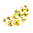 thumbnail image 3 of Kearding 12 unids/set PVC 3D forma de mariposa pegatinas de pared refrigerador TV Fondo decoración del hogar DIY niños dormitorio pared calcomanía Decoración del hogar amarillo Kearding JJ19462-05, 3 of 6