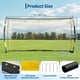 thumbnail image 3 of Qinaqin 12 x 6 FT Soccer Goal para Backyard Portátil Net con Robusto Metálico Base Easy Assembly Training Equipment Indoor Outdoor Use Collapsible Carry Bag, 3 of 7