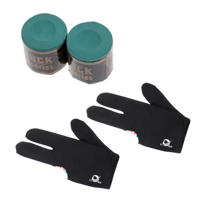 Guante de Taco de Billar de Billar de Billar de 2 Piezas 2 Accesorios de Punta de Taco de Billar Zulema Guante de billar