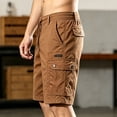 thumbnail image 7 of Pull on Cargo Shorts for Men's Performance Series Extreme Comfort, Quick Dry Hiking Shorts Muti Pockets Big and Tall Size M-4XL Coffee, 7 of 7