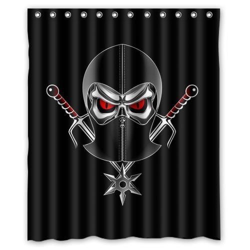 WOPOP Ninja Skull Shower Curtain 60x72 inches