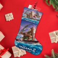 thumbnail image 4 of Moana 2 Tema: Calcetines de Navidad, fino lino blanco para colgar en escaleras y chimenea, decoración navideña para el hogar, regalo de Navidad. 45cm × 32cm, 4 of 5