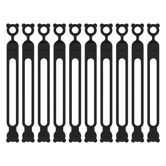 NARABB Gel de Silice Organiseur de Câbles de Données pour Rangement de Câbles Appareil d'Enroulement Liaison Cordon d'Alimentation Maison Auto-Agrafage Tri Scellage Sac Corde