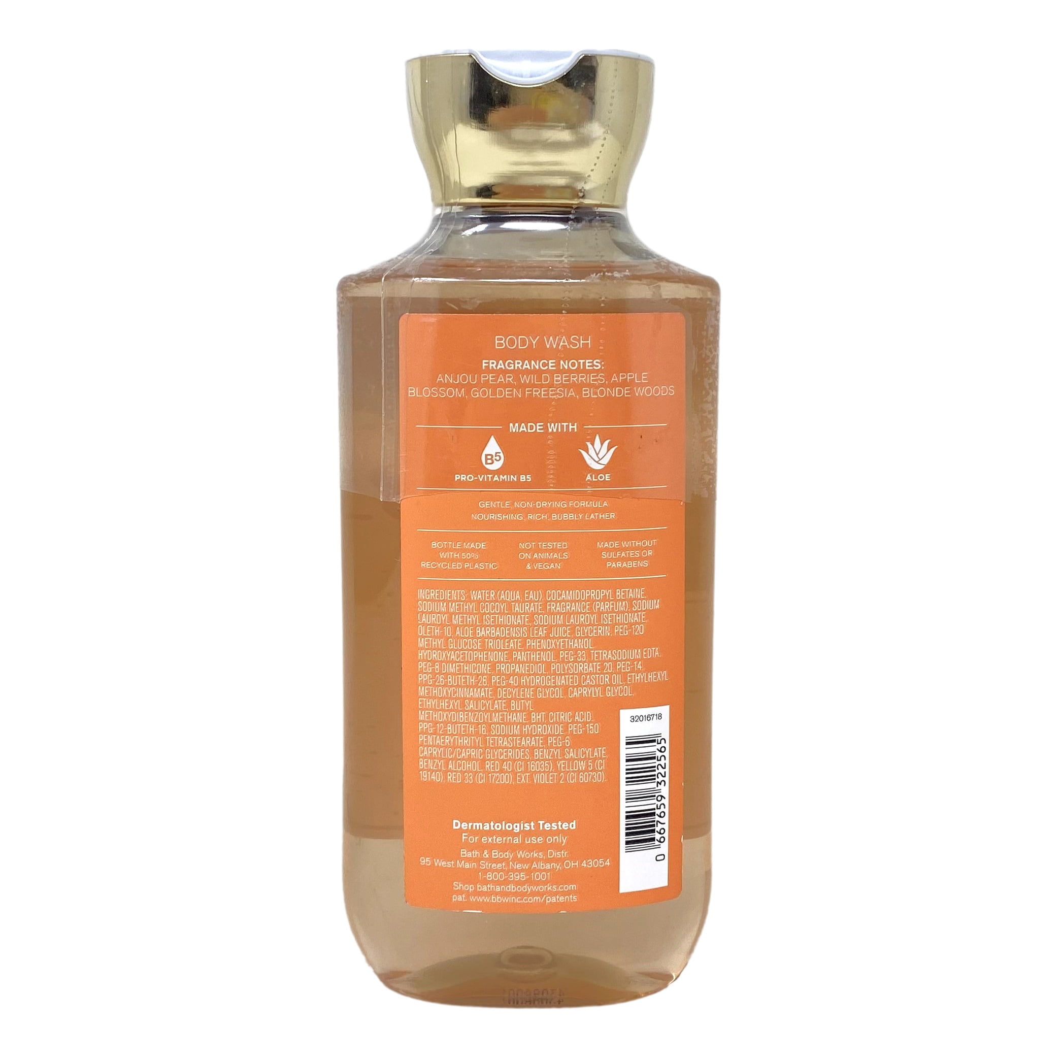 Bath & Body Works Pearberry 3 Pack Body Wash Bundle with a Himalayan Salts Springs Bar Soap - Full Size