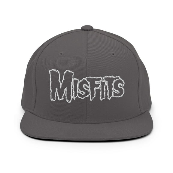 Misfits - White on Gray Snapback HD Embroidered Hat