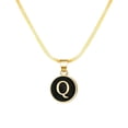 thumbnail image 1 of SIfdSeng Collier Initiale 26 Forme Ronde Chaîne Alphabet 26 Collier Alphabet A Z Initiale 26 Colliers Dorés pour Femmes Filles, 1 of 5