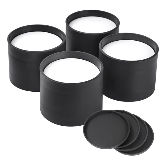 4 Pack 2 Inch Round Bed Risers Furniture Risers with Full Coverage Pads, Anti-Slip Floor Protectors for Beds Home Furniture