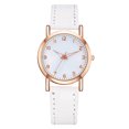 thumbnail image 1 of Reloj de cuarzo clásico de moda Reloj de pulsera informal con diamantes unisex de regalo (blanco), 1 of 4