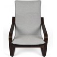 thumbnail image 2 of Poang Chair Cushion Cover Solid Color Chenille Fabric Slipcover Compatible with for IKEA Poang Chair Cushion (Light Gray, Type 4), 2 of 6