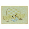 thumbnail image 1 of Cartoon Cutting Board, Abstract Chick Design with Plaid Pattern Butterfly Giant Egg Funny, Decorative Tempered Glass Cutting and Serving Board, Small Size, Pale Yellow Pale Blue, by Ambesonne, 1 of 1