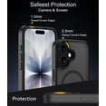 thumbnail image 3 of for iPhone 17 Case, Compatible with MagSafe, Translucent Matte Shockproof Anti-Slip Anti-Fingerprint Pocket-Friendly Phone Case Cover - Normal Black, 3 of 7