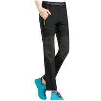 Oplxuo Women's Hiking Pants Colorblock Lightweight Quick Dry Outdoor Travel Camping Safari Pants with Pockets