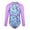 Purple, variant on Kiijoy Big Girls Long Sleeve Scale Print One-Piece Swimsuit Swimwear, Sizes 7-13