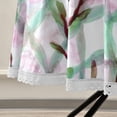 thumbnail image 5 of 60 Inch Round Tablecloth with White Lace Trim Fall Table Cover for Elegant Dining Decor Mint Green Vines, 5 of 8