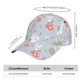 thumbnail image 2 of Balery Bunny cartoon with easter Gorra de béisbol de tamaño ajustable para correr, entrenar y actividades al aire libre. Gorra de papá para todas las estaciones., 2 of 6